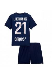 Paris Saint-Germain Lucas Hernandez #21 Babytruitje Thuis tenue Kind 2025-26 Korte Mouw (+ Korte broeken)